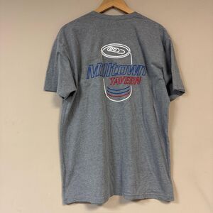 Milltown Tavern Beer Can T-shirt Men's XL Grey DE Sports Bar Drinking Party Bev